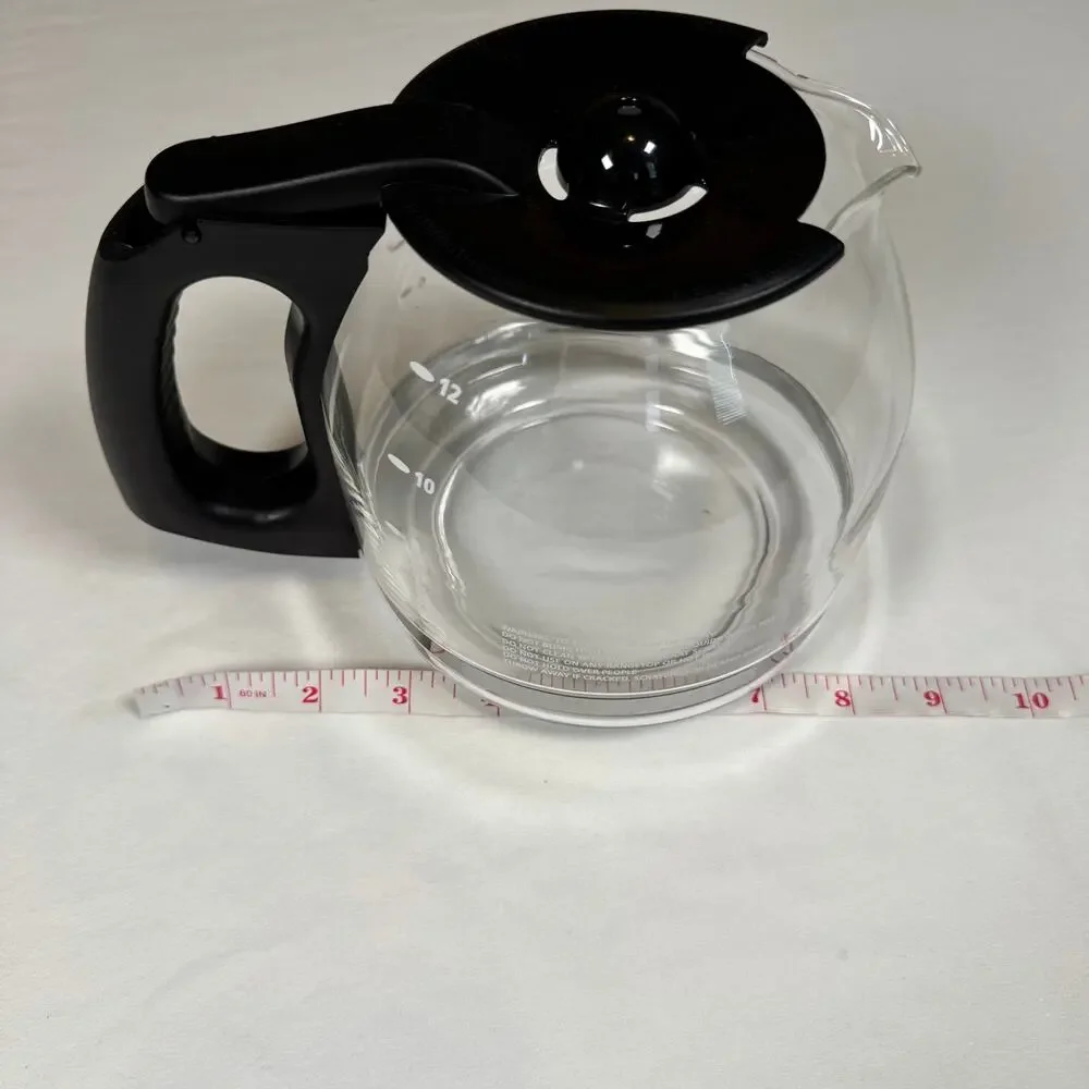 Mr. Coffee 12 Cup Replacement Carafe Glass Black PLD12-1 BVMC-SJ Coffee Pot EUC